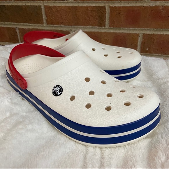 crocs crocband off white